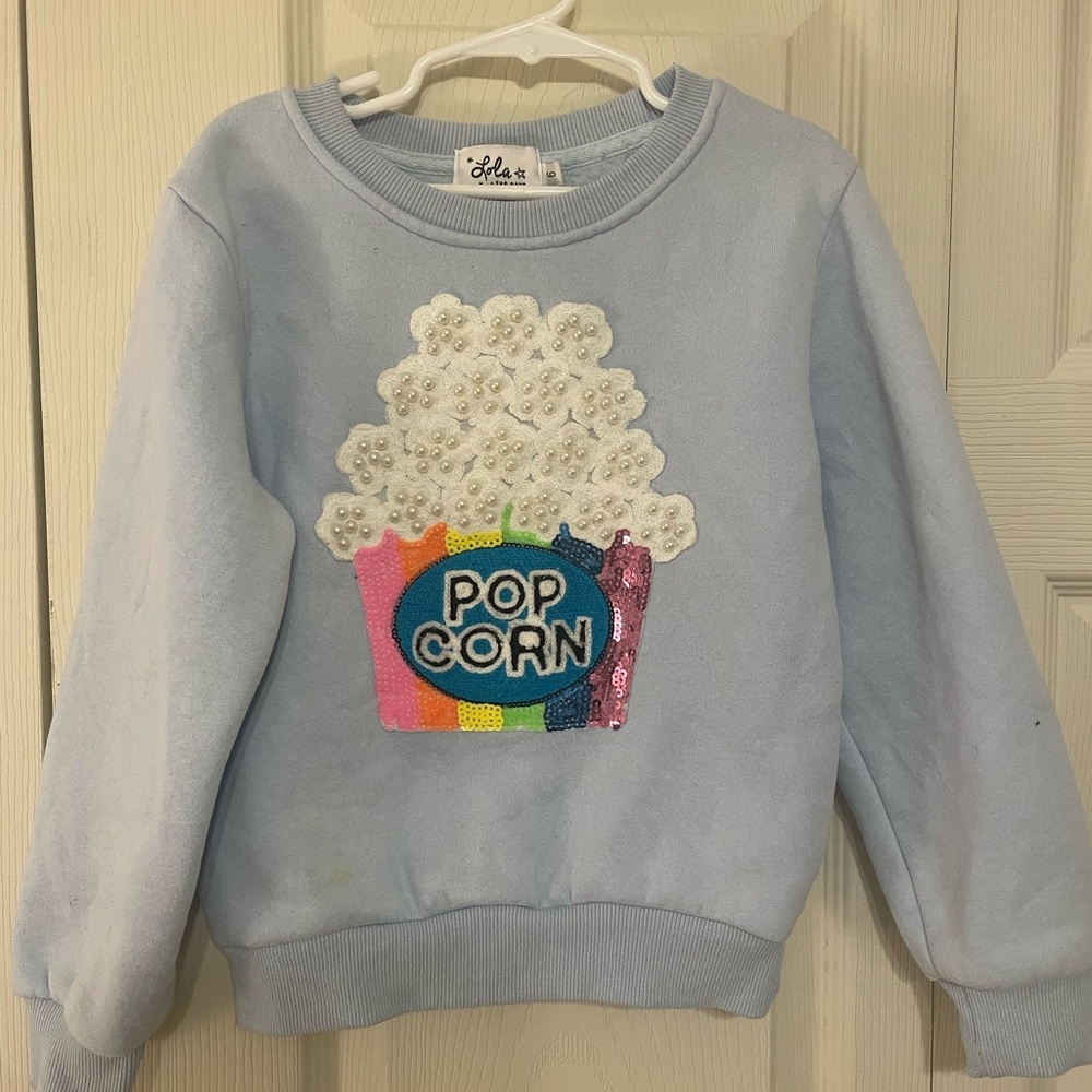 Lola + The Boys Blue Popcorn Sweatshirt